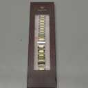 Wearlizer Compatible with Fitbit Versa 4/3 Bands/Fitbit Sense Bands for Women Men, Stainless Steel Ultra-Thin Lightweight Metal Replacement Strap for Versa 4/Sense (Soft Gold+Silver)