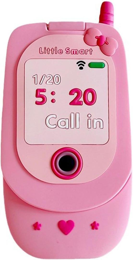 Pink Heart Mobile Phone Case Compatible with iPhone 14 Pro Max, Cute 3D Cartoon Retro Funny iPhone Cases Full Protective Soft Shockproof Silicone Case