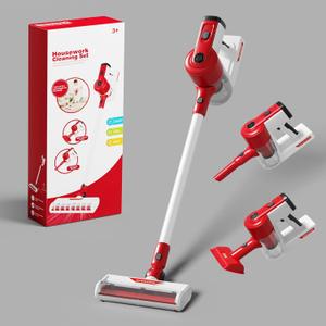 3-in-1 Kids Vacuum That Really Works - Electric Vacuum Toy with Lights and Sounds - Perfect Pretend Play Cleaning Toy for Toddlers and Childrens Ages 3 4 5 6+