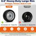 13x6.50-6 Lawn Mower Tires Flat Free for Zero Turn Mower, 5.5" Centered Hub