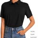 NebuKinex 5 Pack Women's Polo Shirts Short Sleeve Collared Tops for Work (M)