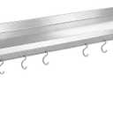 Stainless Steel Shelf 12" x 48" with Hooks for Space-Saving