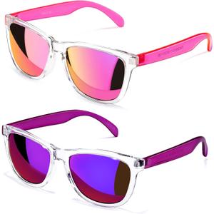COLOSSEIN Sunglasses Womens,Classic Square Frame UV400 Mirrored Lens,Sunglasses Fit For Beach,Vacation,Driving