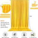 10 x 10 Feet Yellow Backdrop Curtain for Partie, Stain Background Curtains for Photoshoot, Birthday, Wedding, Halloween, Thanksgiving, Christmas, New Year Party Decorations 5Ft x 10Ft, 2 Panels