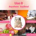 2 x Cat Squishy Squeeze Toys - Kawaii Squishy Fidget Toy, Handmade Cat Fufu Sensory Toys Kit, Cat Lovers Squeeze Toys for Party Favors, Gifts for Adults Kids (Blue & White)