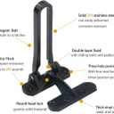2 x Door Reinforcement Lock Latch Swing Bar Lock for Home Security Front Door Locks for Kids Thicken Solid Aluminium Alloy (Black)