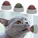Sinrobo 3 Pack Catnip Balls, Catnip Ball for Cats Wall, Edible Kitty Toys for Cats Lick, Safe Healthy Kitten Chew Toys, Teeth Cleaning Dental Cat Toys, Cat Wall Treats (Grey)