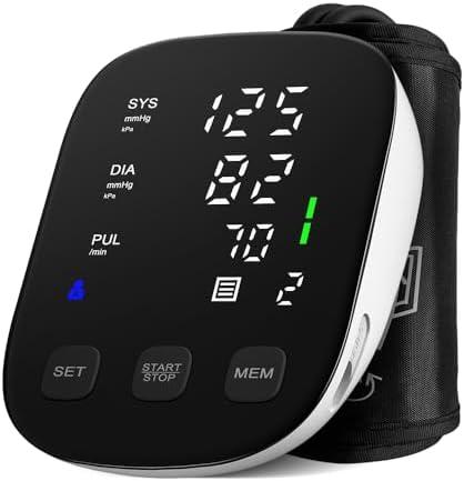 Blood Pressure Monitor with Large Display, Blood Pressure Machine Upper Arm Large Cuff(8.7"-16.5"), High Automatic Blood Pressure Monitors Cuff for Home Use, BP Monitors