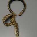 CJL HAIR 2PCs Braided Headbands Hair Piece for Women Synthetic Hair Hoops Head Bands Handmade Braid Hairband Accessories Elastic Stretch Headwrap Dirty Blonde