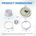 W10721967 Pulley Clutch Kit W10006384 Drive Belt W10528947 Basket Hub by BlueStars - Compatible with Whirlpool Kenmore Maytag Washers (W10721967 Splutch Cam Kit (no belt))