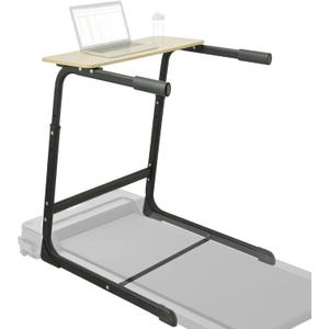 Walking Pad Desk Adjustable Height with Handlebar, 2-in-1 Desk Attachment, Stable Laptop Workstation for Home Office