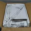 Furologee 5-Tier Ladder Shelf with 2 Drawers,Narrow Bookshelf Storage Shelves,Industrial Bookcase Freestanding Rack Units for Bedroom,Living Room,Bathroom,Home Office,Balcony,Wood Metal, White