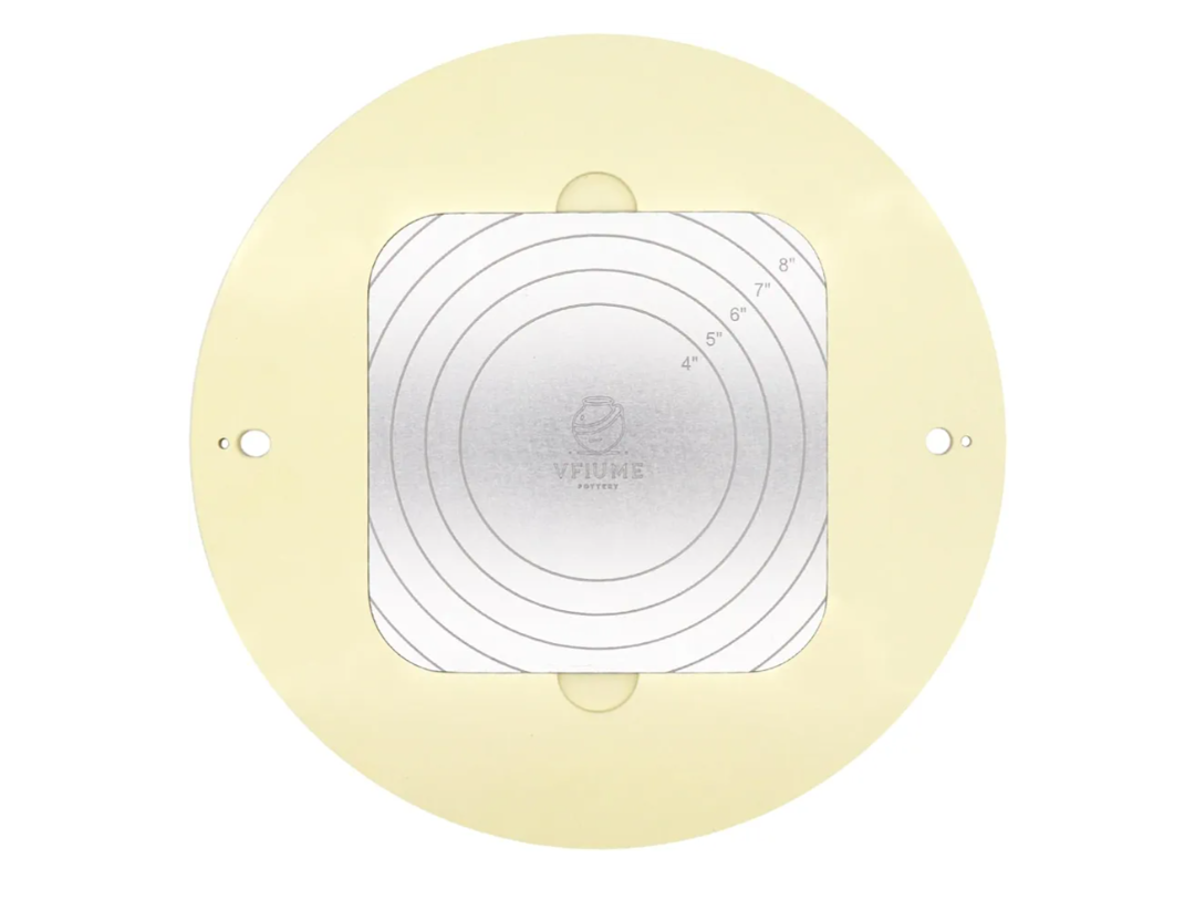 VFIUME 12" PVC Plastic Pottery Wheel Bat System with 6 Replaceable 1.5mm Aluminum Alloy Plates, 2 Sets Fixing Screws & Anti-Vibration Pads for Ceramic Artists, Potters, Clay Throwing