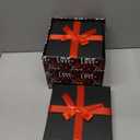 Epakh 4 Pcs Square Nesting Boxes Decorative Gift Boxes with Lids Black Red Hearts Assorted Sizes for Anniversary, Birthday, Wedding, Bridal Shower Party Gifts(Love)