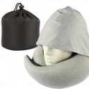 Travel Neck Pillow for Airplanes, Plus Memory Foam Pillows for Neck Support, Best Turtle Pillow for Adult Traveling Sleeping Flight Pillow Cool for Women Long Haul Flights Almohada De Viaje-XS