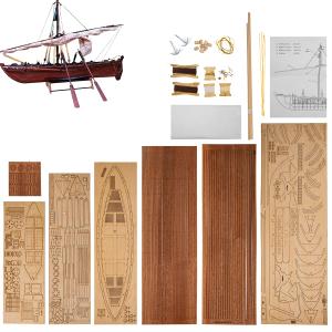 GAWEGM Wooden Ship Model Kit - 1:32 Scale Whaling Ship Boat DIY Assembly