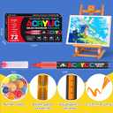 Amamao 72 Colors Acrylic Paint Markers, Soft Brush Tip Pens and Markers, Acrylic Paint Pens for Wood, Stone, Canvas, Glass, Fabric, Egg, Rock Painting and DIY Crafts Art Supplies