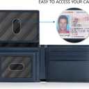 RUNBOX Wallet for Men Slim Rfid Leather 2 ID Window With Gift Box | Slim, Rfid, 2 ID Window, With Gift Box, Slim, Rfid A Tibetan Blue