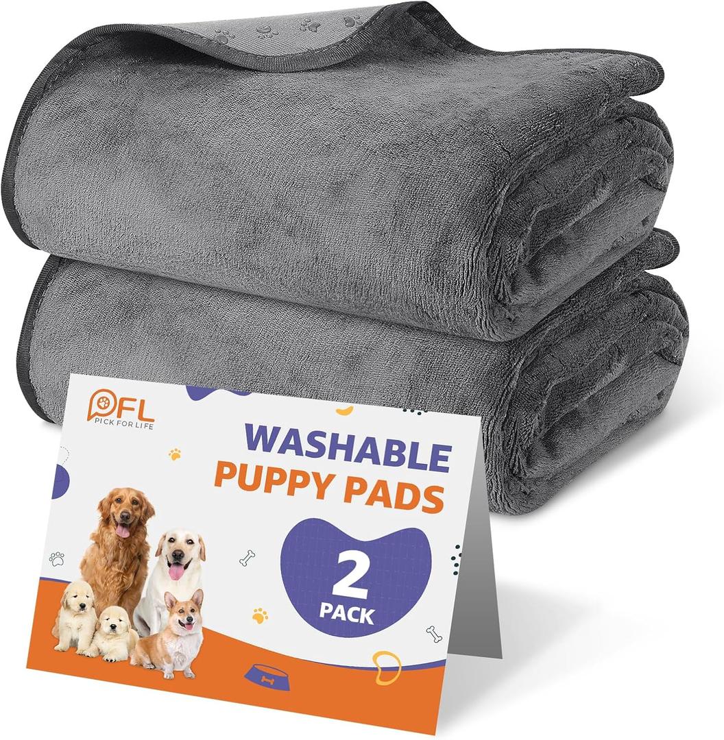 Washable Dog Pee Pads 36x36 2Pack Reusable Puppy Pads, Absorb Dog Mats Non-Slip Puppy Training Pads for Whelping, Potty, Training, Playpen, Crate Washable Dog Pee Pads 36x36 2Pack Reusable Puppy Pads, Absorb Dog Mats Non-Slip Puppy Training Pads for Whelping, Potty, Training, Playpen, Crate