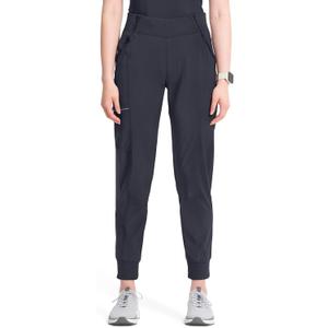 Cherokee Infinity Womens Scrub Jogger Pants, Mid Rise, Moisture Wicking, Wrinkle-Resistant, 360 Stretch, 5 Pockets - CK110A (Gray, S)