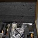 LED Light Bathroom Sink Faucet Widespread- Waterfall Bathroom Faucets for Sink 3 Hole, Bathroom Sink Faucet 8 Inch 2 Handles, Modern Bathroom Faucets with Pop-up Drain