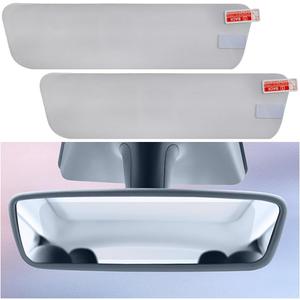 YoRise Car Rearview Mirror Film, HD Clear Car Mirror Anti-Glare Membrane, Anti-scratch Auto Rear View Mirrors Protective Sticker, Universal Vehicle Interior Safe Driving Accessories(2PCS)