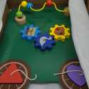 Train Activity Wall Busy Board Panels | 11in1 Wooden Sensory Wall Panel for Kids, Toddler Montessori Learning Activity Center, Perfect for Toddler Playroom Nursery Classroom Dentist Waiting Room