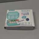 Bento Box Adult Lunch Box, Kids Lunch Containers for School with 4 Compartments, with Utensils, Sauce Jar, Muffin Liners, Microwave Safe, Navy (1200ML)