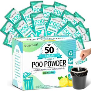 Portable Toilet Gel, Poo Powder for Portable Toilet, Camping Toilet Gel, Pee Powder, Portable Toilet Powder for Outdoor Camping and Hiking Toilet Gel Powder