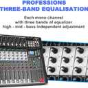 Depusheng DT8 Professional Mixer Sound Board Console 8 Channel Desk System Interface Digital USB Computer MP3 Input 48V Phantom Power Stereo DJ Studio FX Steel Chassis,Black