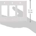 Leviton 3-Gang Decora/GFCI Device Wallplate, 80611-W, White