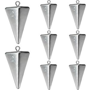 Fishing Weights Pyramid Sinkers Kit Bullet Fishing Weights Sinkers for Ocean Saltwater Surf Fishing Gear Tackle 1oz 2oz 3oz 4oz