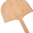 WILLOWDALE 16 Inch Wood Pizza Peel, Bamboo Pizza Paddle Spatula for Transferring & Serving, Kitchen Pizza Oven Accessories, Large Wooden Cutting Board with Handle for Cheese Bread Fruit Vegetable, 24"L x 16.4"W