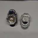 Polished Chrome Door Knob with Deadbolt, Crystal Glass Door Knobs with Single Cylinder Deadbolt Lockset with Passage Door Knob (Keyed Alike)