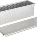 USA Pan Bakeware Pullman Loaf Pan with Cover, 13 x 4 inch, Nonstick & Quick Release Coating, Made in the USA from Aluminized Steel, with Lid, 13 x 4