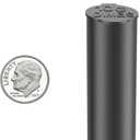Coin Storage Tubes Set,50 Coins per Tube, Durable Plastic ，Dimes, Black ，a Box 25pcs, 2.8x0.86inch