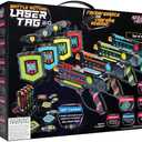 Squad Hero Rechargeable Laser Tag 360° Sensors + LCDs - Set of 4 - Easter Gift Ideas for Kids Teens and Adults Boys & Girls Family Fun - Cool Teenage Lazer Group Activity, Teen Gifts Ages 8+ Year Old