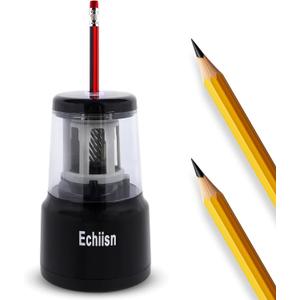 Electric Pencil Sharpener, Office Personal Super Sharp, Powerful Stall-Free Motor, (Black)