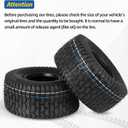 2 x GICOOL 15x6.00-6 Lawn Mower Tubeless Tire, 15x6-6 for Tractor Riding Lawn Mowers Front Tire, 2 Pcs, 4 Ply, Turf-V Pattern