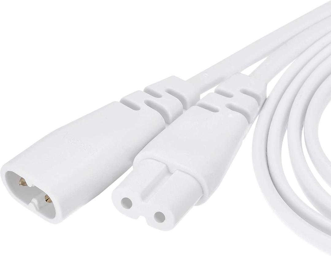 MECCANIXITY T5 LED Tube Connector Cable 2 Pin 50CM Male to Female Extension Cord for LED Integrated Light Tube, Pack of 4