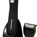 Body Trimmer for Men - Groin & Ball Shaver with Charging Dock - Constant Power No-Pull Electric Pubic Hair Clipper - 5-in-1 Guard Waterproof Body Groomer with LED Light, for Groin, Armpit & Body (Matte Black)