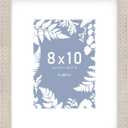 An&He 8x10 Picture Frames, Rustic Vintage Photo Frame with HD Plastic Cover, for Wall Hanging or Tabletop Display, Excellent Decorative Artwork (OW)