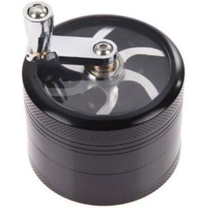 1.5 Inch Hand Seasoning Spice Cracker Crusher Grinder with Handle(Black)