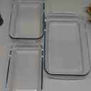 SereneLife 4-Piece Glass Baking Dish with Lids Set - Heavy Duty Rectangular Glass Baking Pan with BPA-Free Lids, Oven-Safe Bakeware for Lasagna, Meats, Desserts, & More - Dishwasher Safe, Black (Gray)