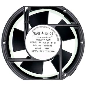 FP-108EX-S1-B 110V 50/60Hz Cooling Fan 38W 0.50A, 17215050mm Ball Bearing AC Fan