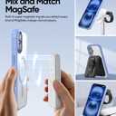 SUCGLES for iPhone 16 Plus Case with MagSafe [Ultra Strong Magnetic] [12FT Military Drop Protection] [Soft Non-Slip Grip] Translucent Matte Slim Thin Phone Cover 6.7" for Apple 16plus, Sierra Blue