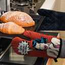 Get The FXXK Out of My Kitchen Funny Oven Mitts with Hanging Loop and Silicone Non-Slip, Housewife Cooking Baking Kitchen Utensils 2-Piece Set, Gifts for Mom Wife Girlfriend Grandma