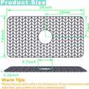 AWOKE Sink Protectors for Kitchen Sink - 26"x 14" Sink Mat - Heat-resistant Easy-clean Silicone Sink Mat - for Protection of Stainless Steel Sink - with Center Drain (Grey),Kitchen Sink Accessories