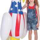 Inflatable Patriotic Bald Eagle, Over 4 Feet Tall - 4th of July Party and USA Toys - 1 Piece
