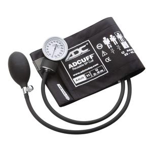 ADC Adult Cuff Arm Aneroid Sphygmomanometer Unit 2-Tubes Orange 1 Each (Black)